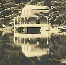 One of the lake cabins, from an old camp postcard