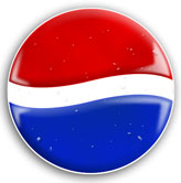 The circular Pepsi-Cola logo