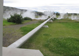 A long fat pipe running off into the distance