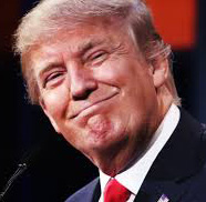 Donald Trump with a smug expression on his face