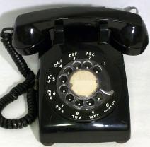 A dial telephone