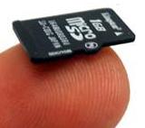 A microSD memory card