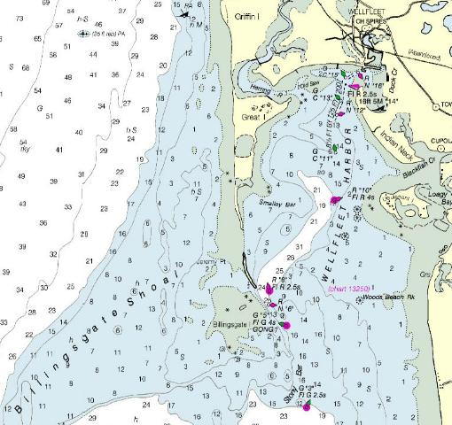 Partial chart, Cape Cod Bay