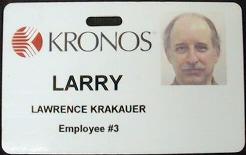 My Kronos badge, employee number 3