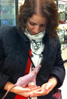 Elissa at the pet store