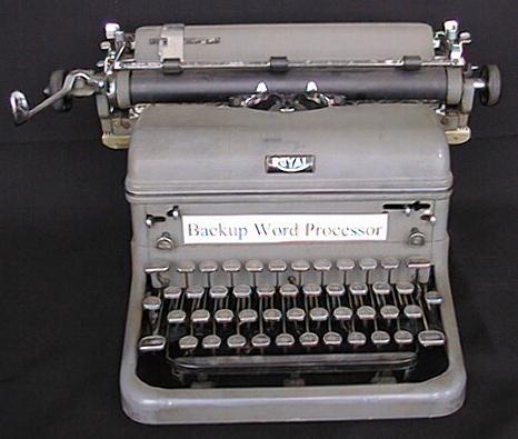 My backup word processor