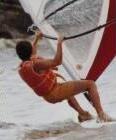 Larry windsurfing