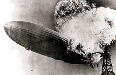 The burning of the Hindenburg