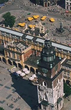 Part of the main square of Krakow