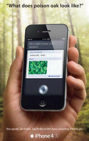 An iPhone ad featuring Siri